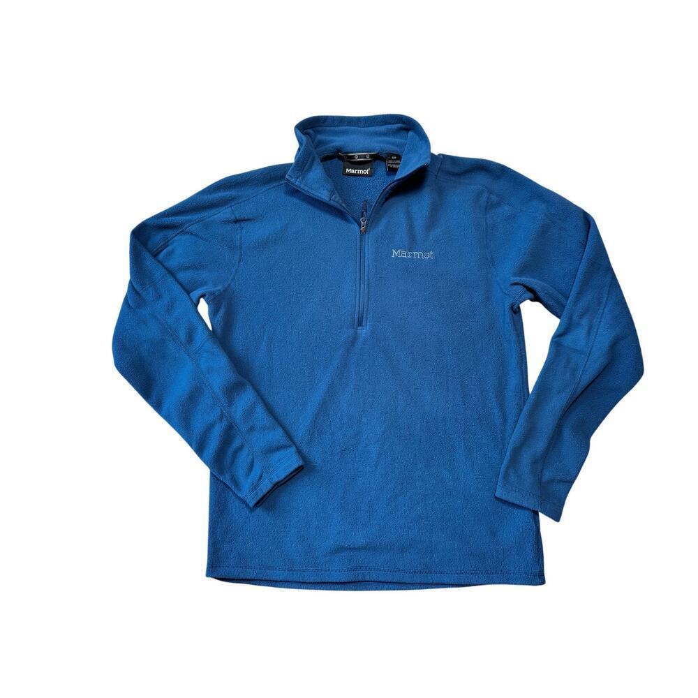 Marmot 1/4 Zip Fleece size Men's Small, Soft, Lightweight Blue Fleece